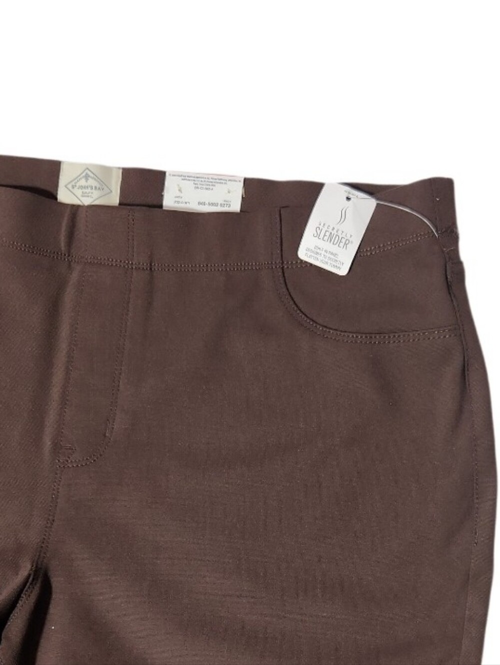 St John's Bay Brown Secretly Slender Jegging Fit Slim Leg XL - Picture 4 of 11